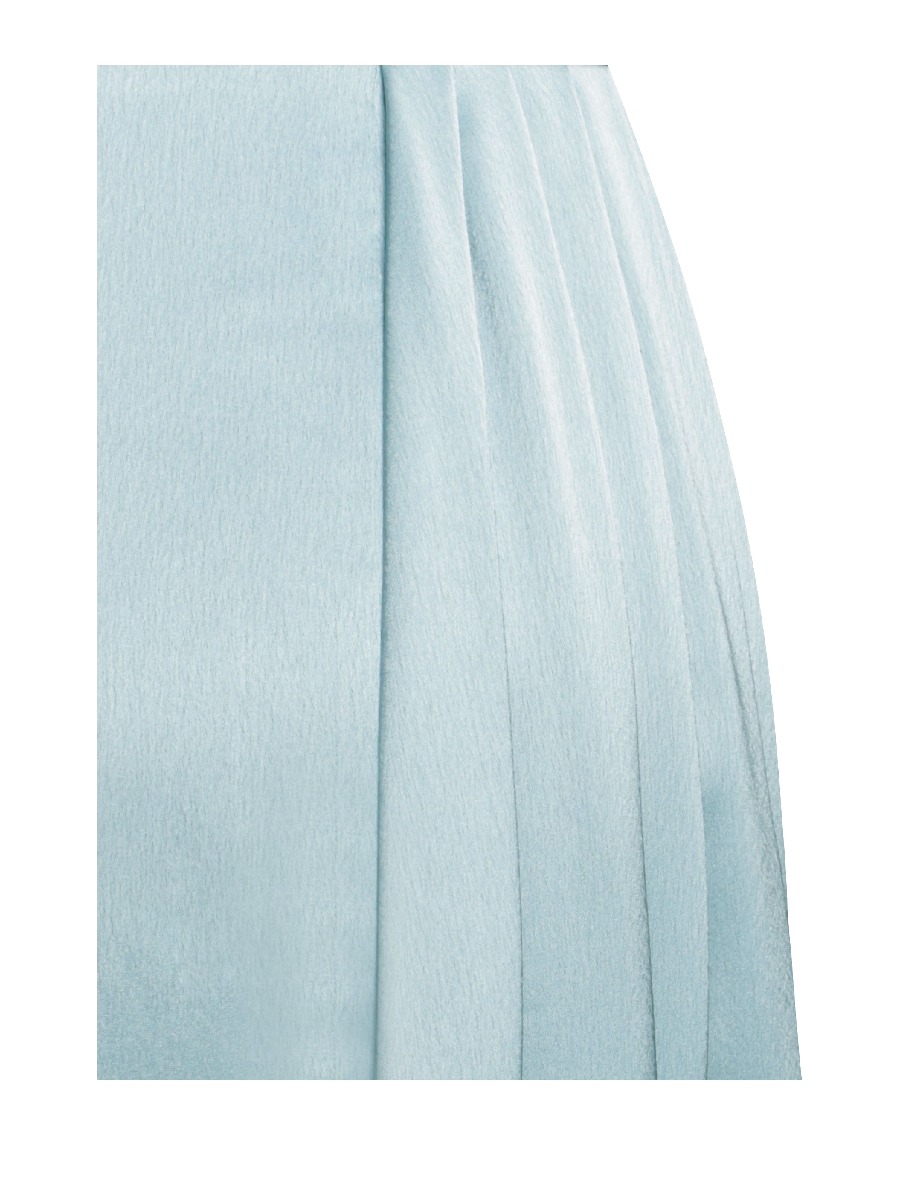 Elayna Pale Blue Strappy Satin Corset High Slit Gown