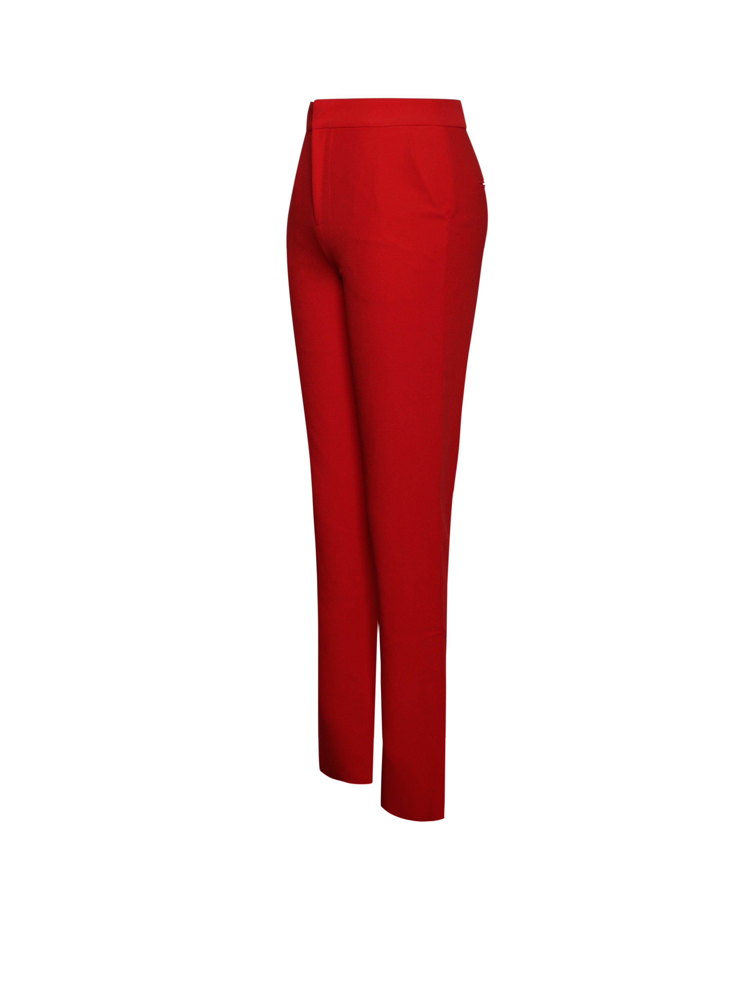 Vayla Red Skinny Fit Crepe Trousers