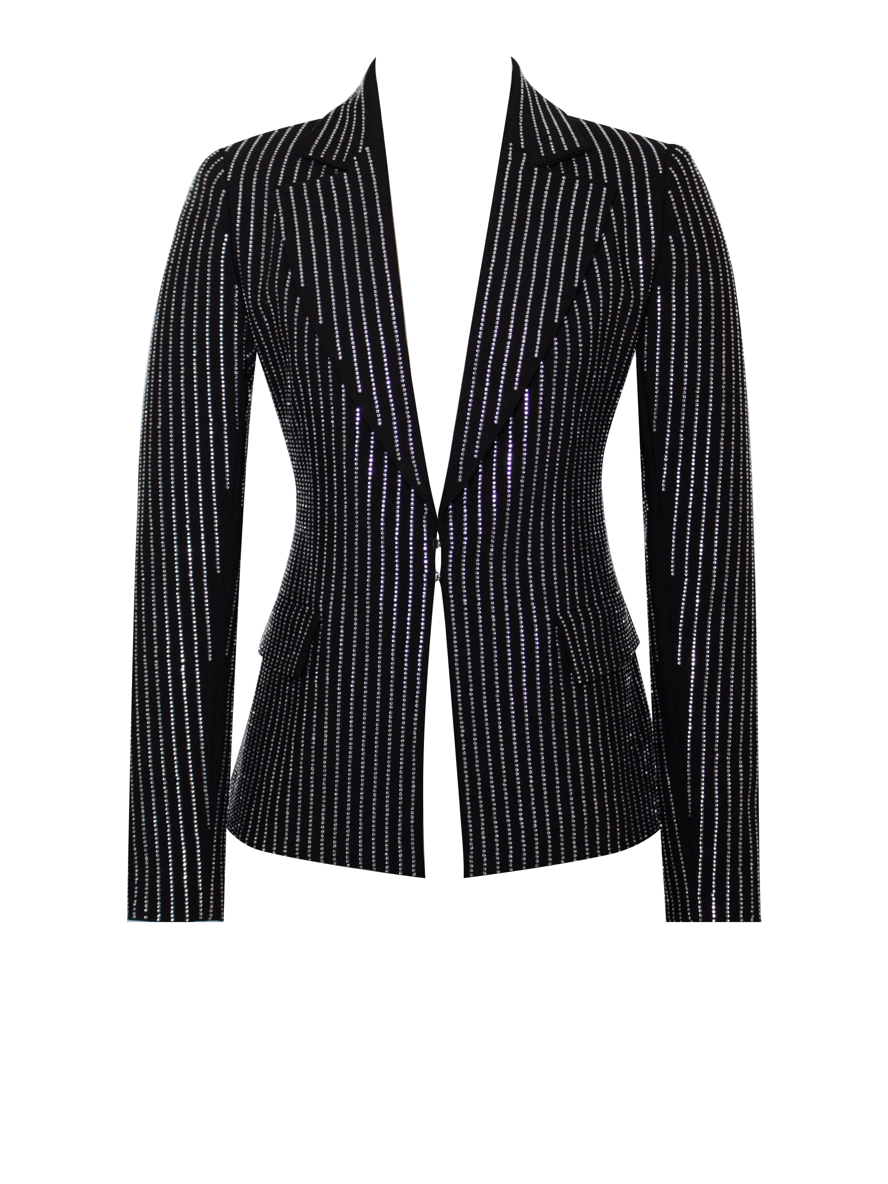 Teagan Black Crystal Blazer Jacket