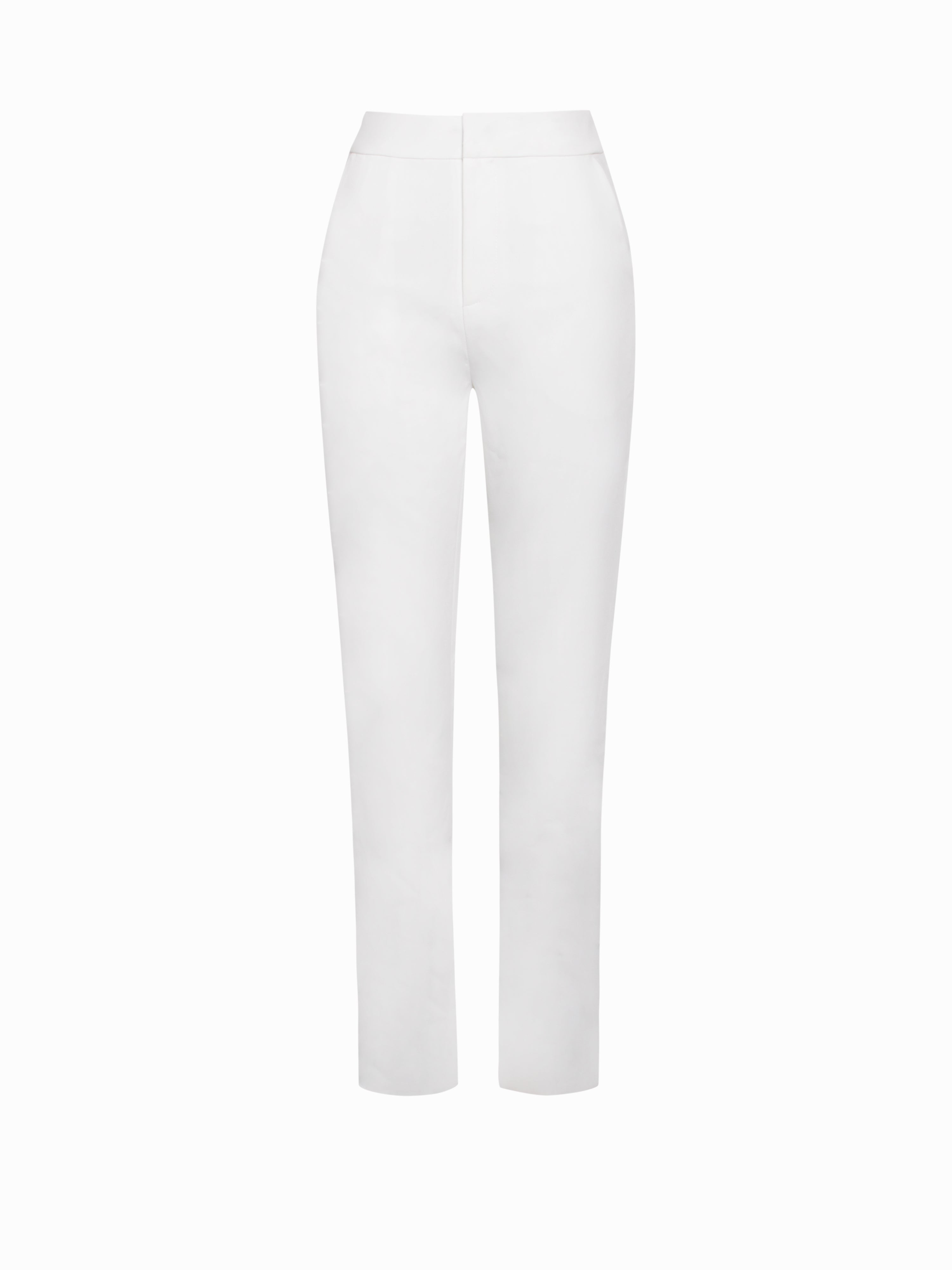 Vayla White Skinny Fit Crepe Trousers