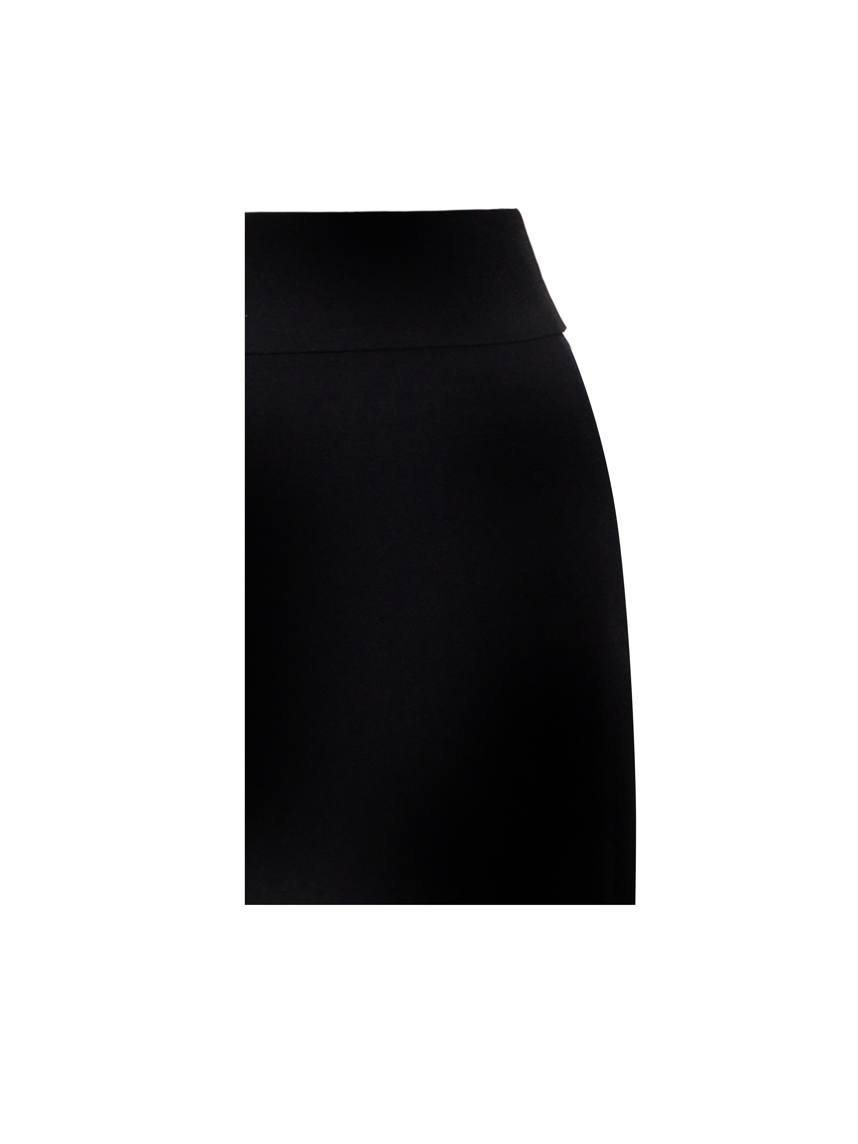 Never Enough Black Stretch Crepe Wide Leg Trousers - Miss Circle