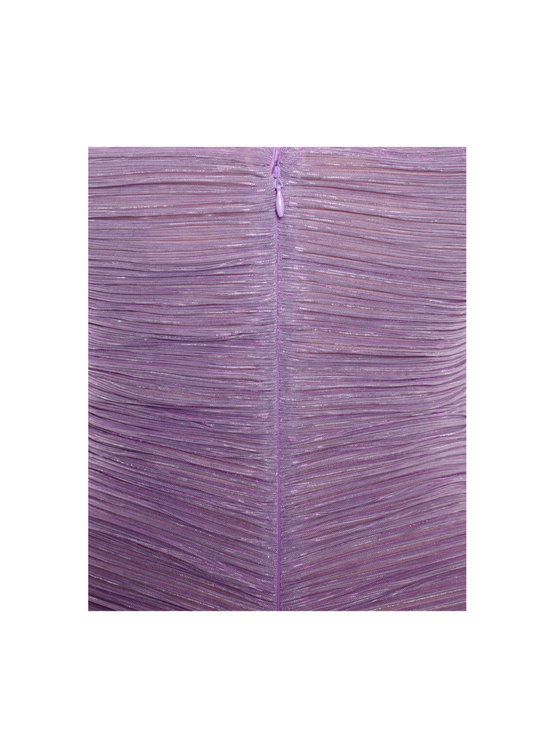 Parris Purple Cutout Ruched Chiffon Maxi Dress