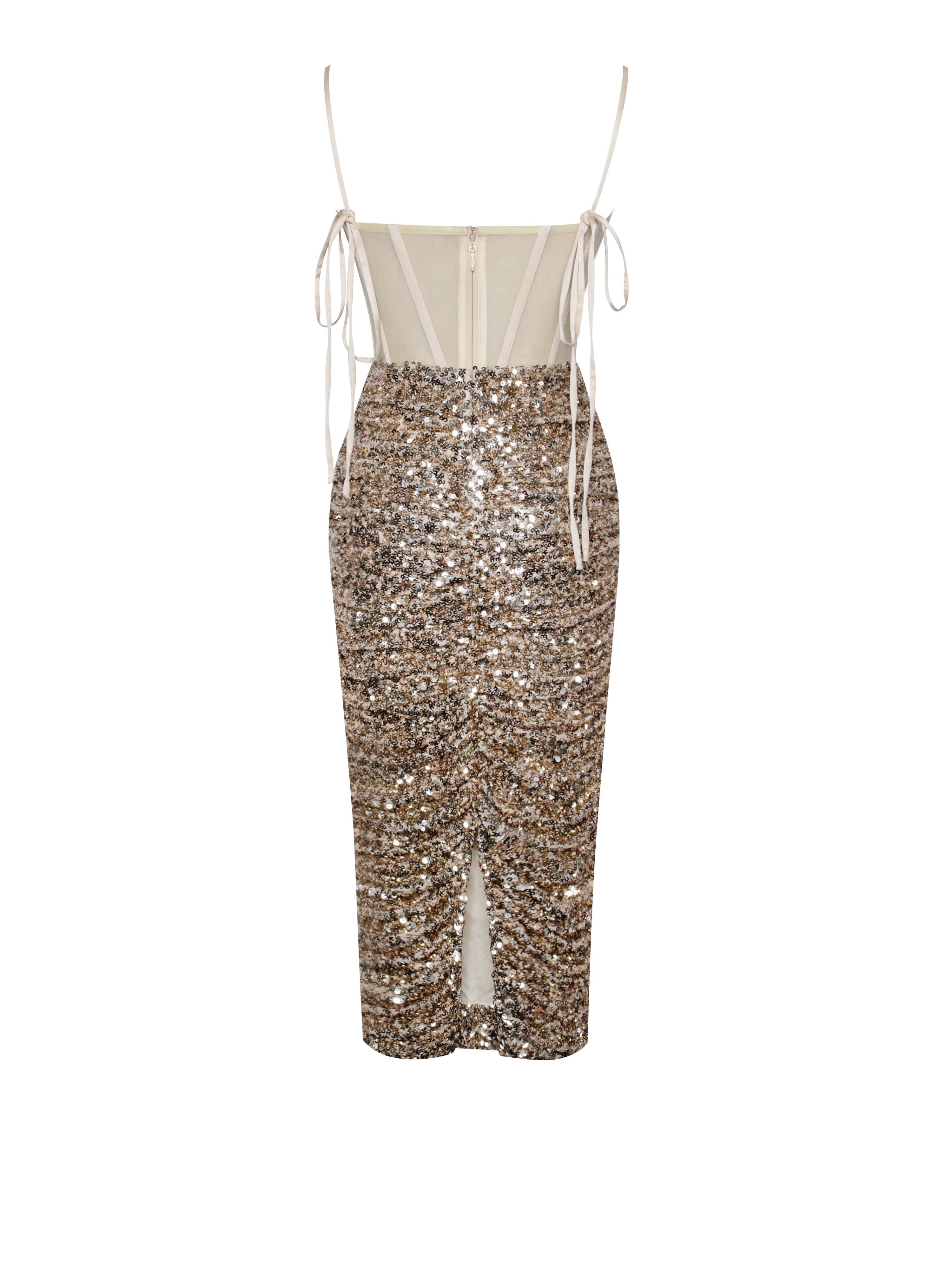 Layla Gold Sequin Corset Dress