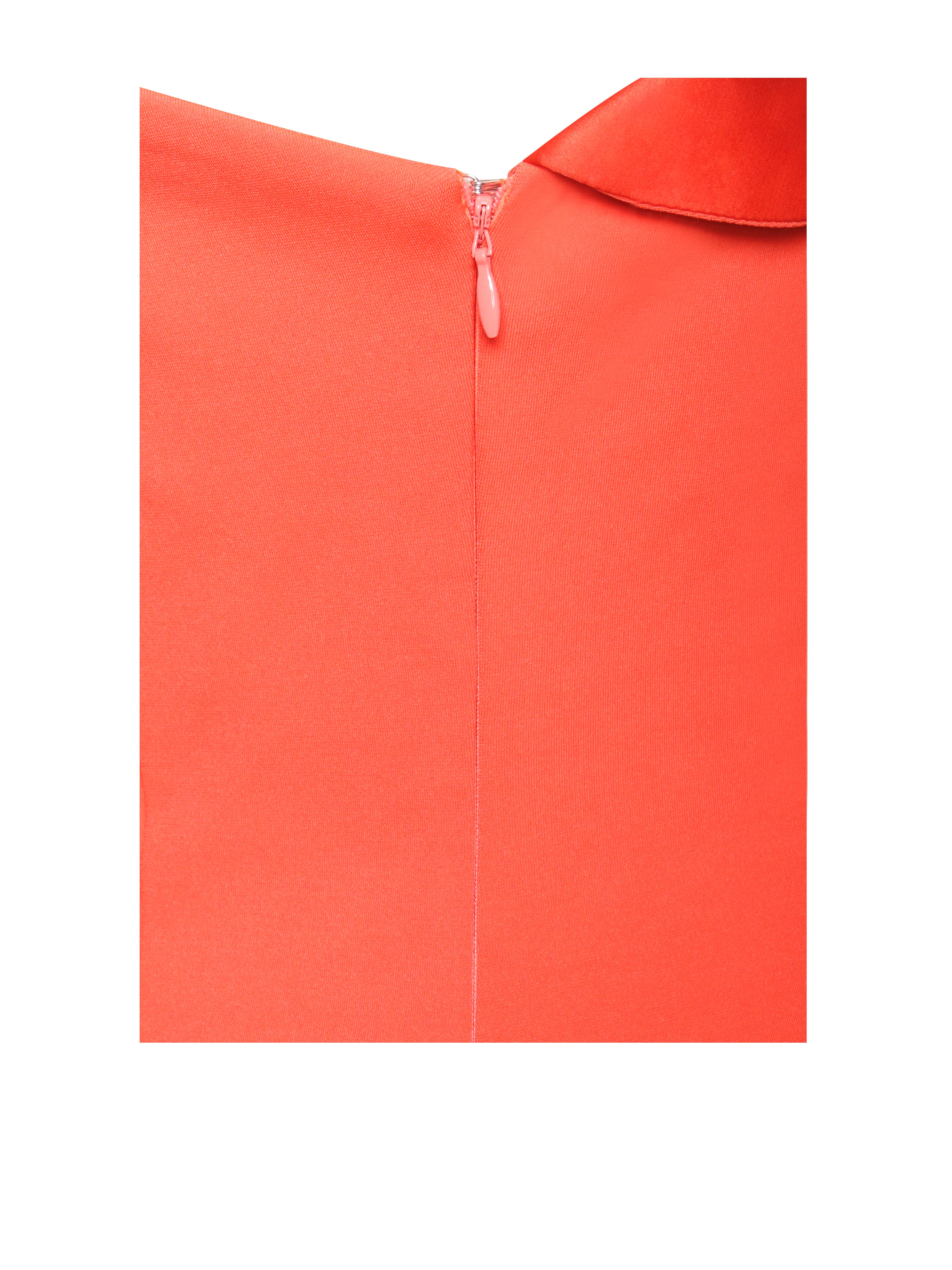 Keep One Up One Sleeved Orange Crepe Tuxedo Blazer Dress - Miss Circle