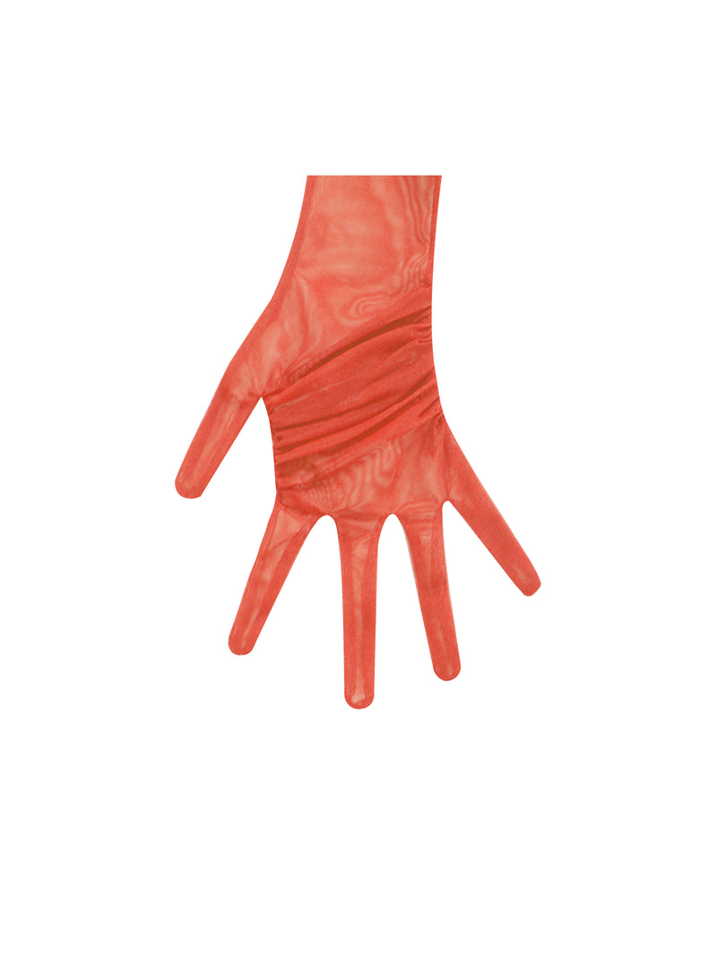 Qira Poppy Mesh Opera-length Gloves