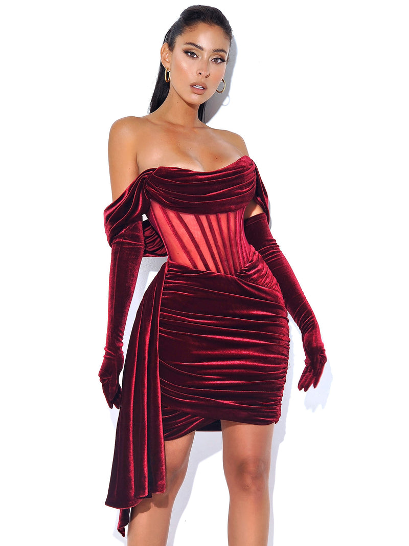 Red Stay the Night Corset