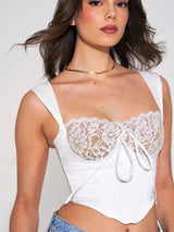Best 25+ Deals for White Lace Corset Top