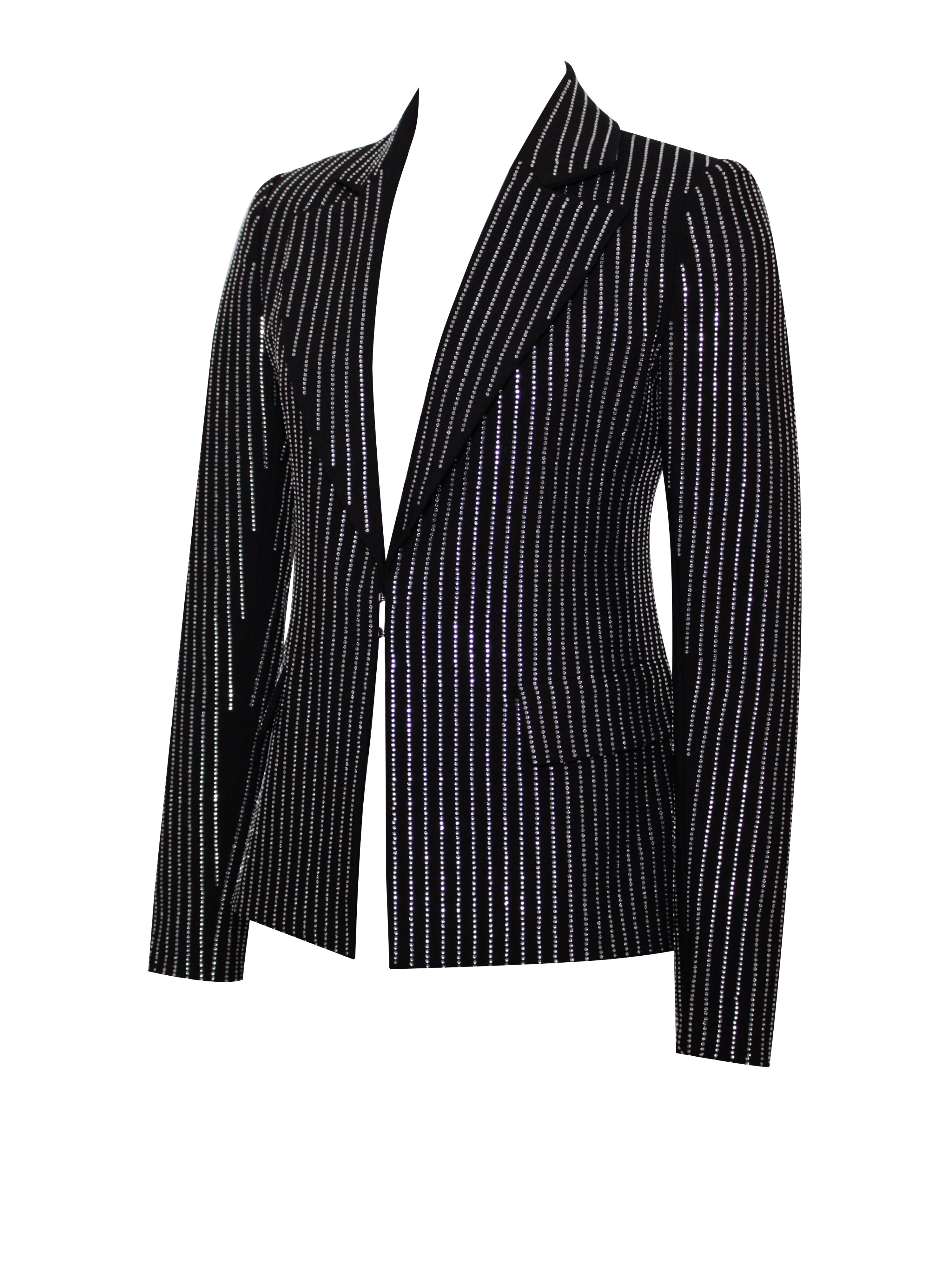 Teagan Black Crystal Blazer Jacket