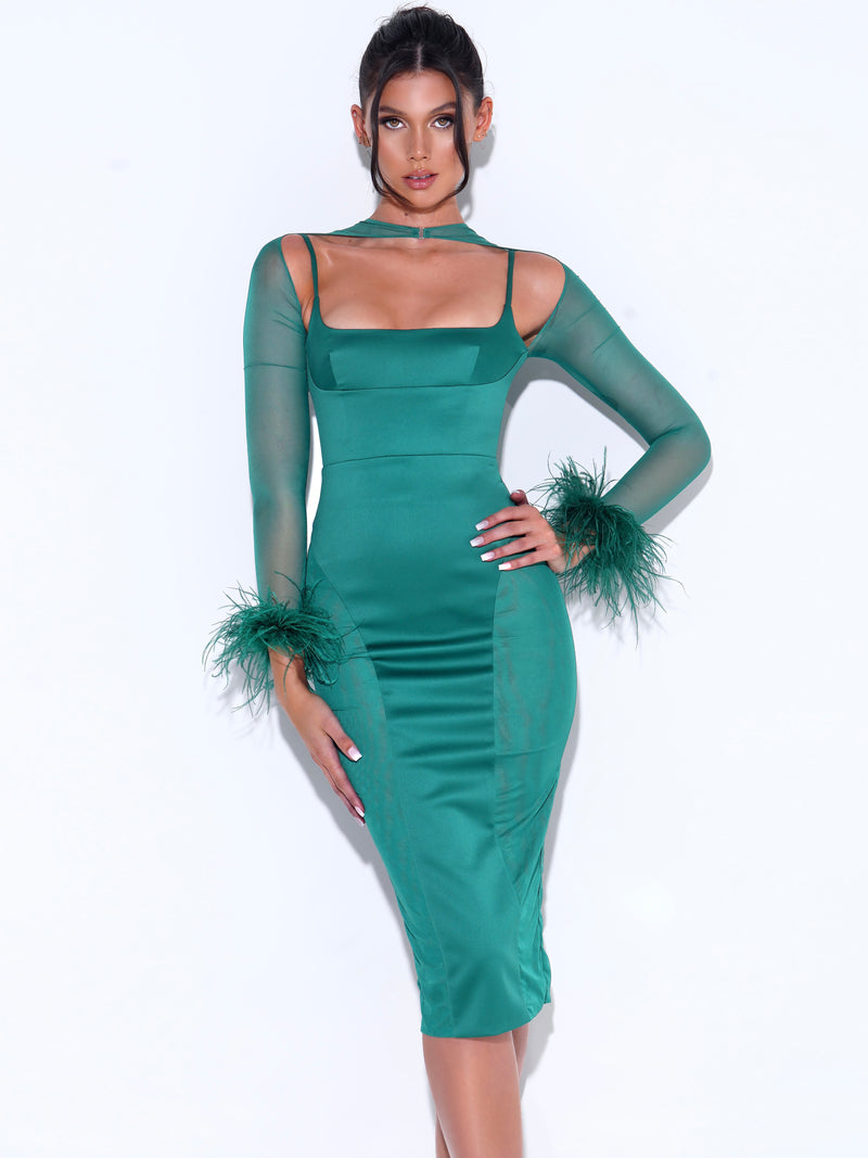 Marit Maxi Dress In Emerald Green – St Frock